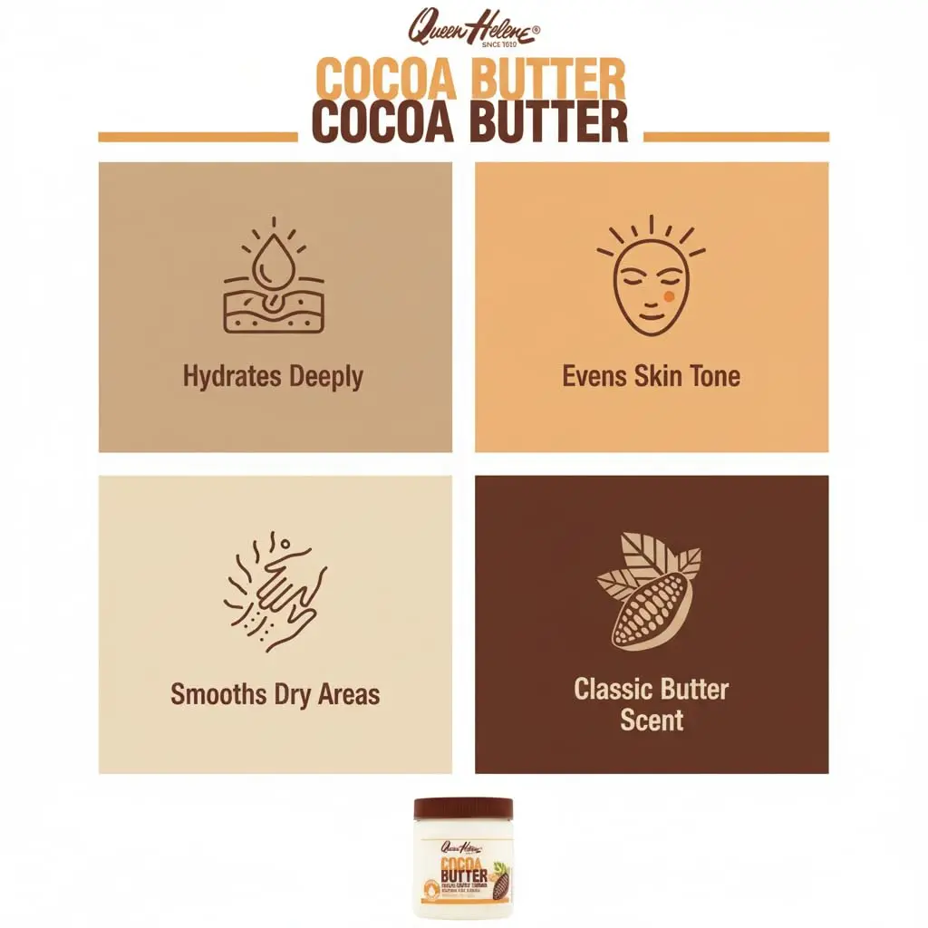 Queen Helene Cocoa Butter Face & Body Cream – Extra Rich Moisturizer for Dry Skin | 4.8 oz Jar (Pack of 6) - view 9