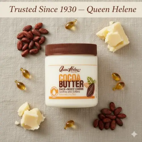 Queen Helene Cocoa Butter Face & Body Cream – Extra Rich Moisturizer for Dry Skin | 4.8 oz Jar (Pack of 6) - view 2