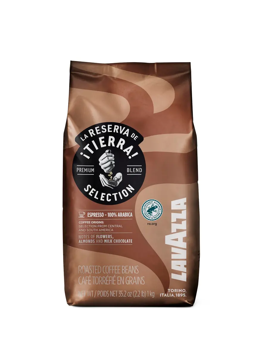 Lavazza Tierra! Selection Whole Bean Coffee Blend, Medium Roast, 2.2LB Bag | 100% Arabica, Rainforest Alliance Certified - main product image