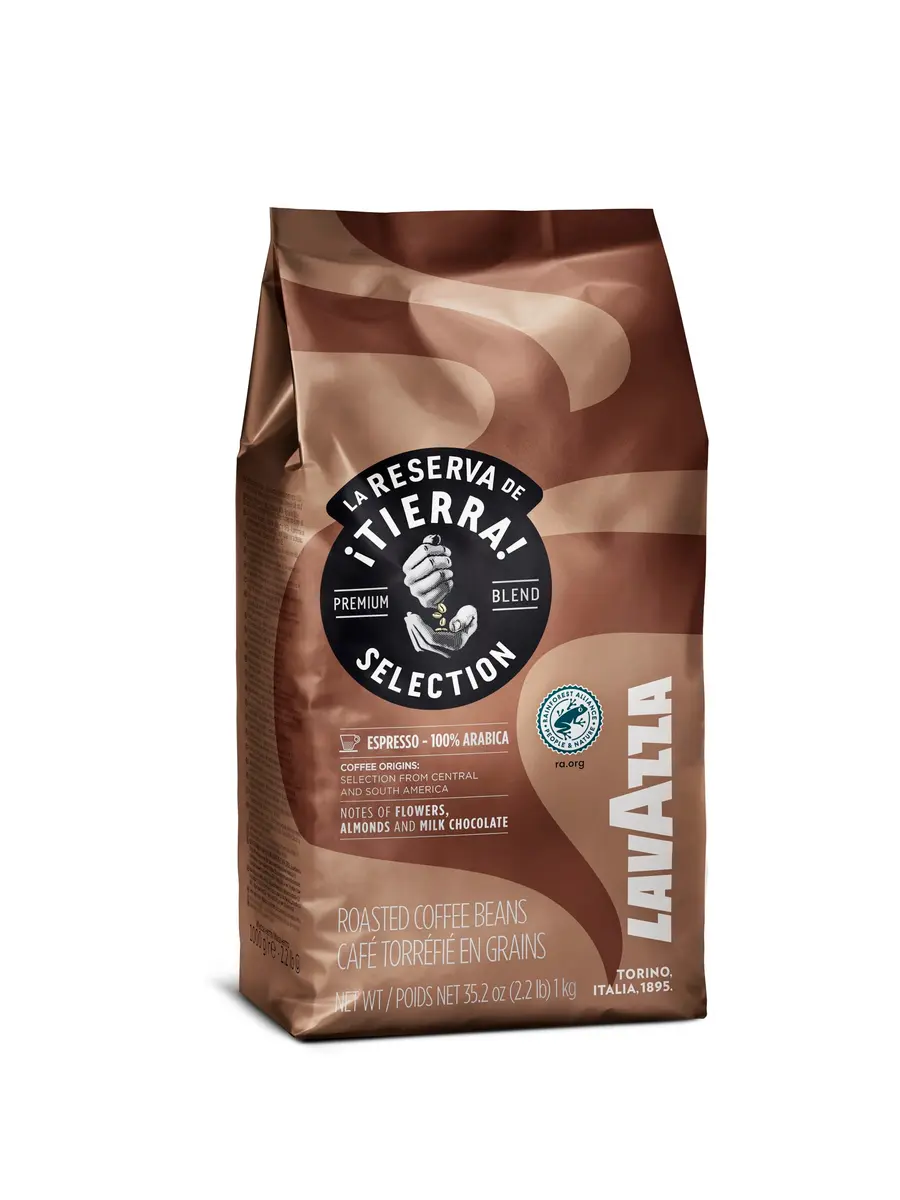 Lavazza Tierra! Selection Whole Bean Coffee Blend, Medium Roast, 2.2LB Bag | 100% Arabica, Rainforest Alliance Certified - view 4