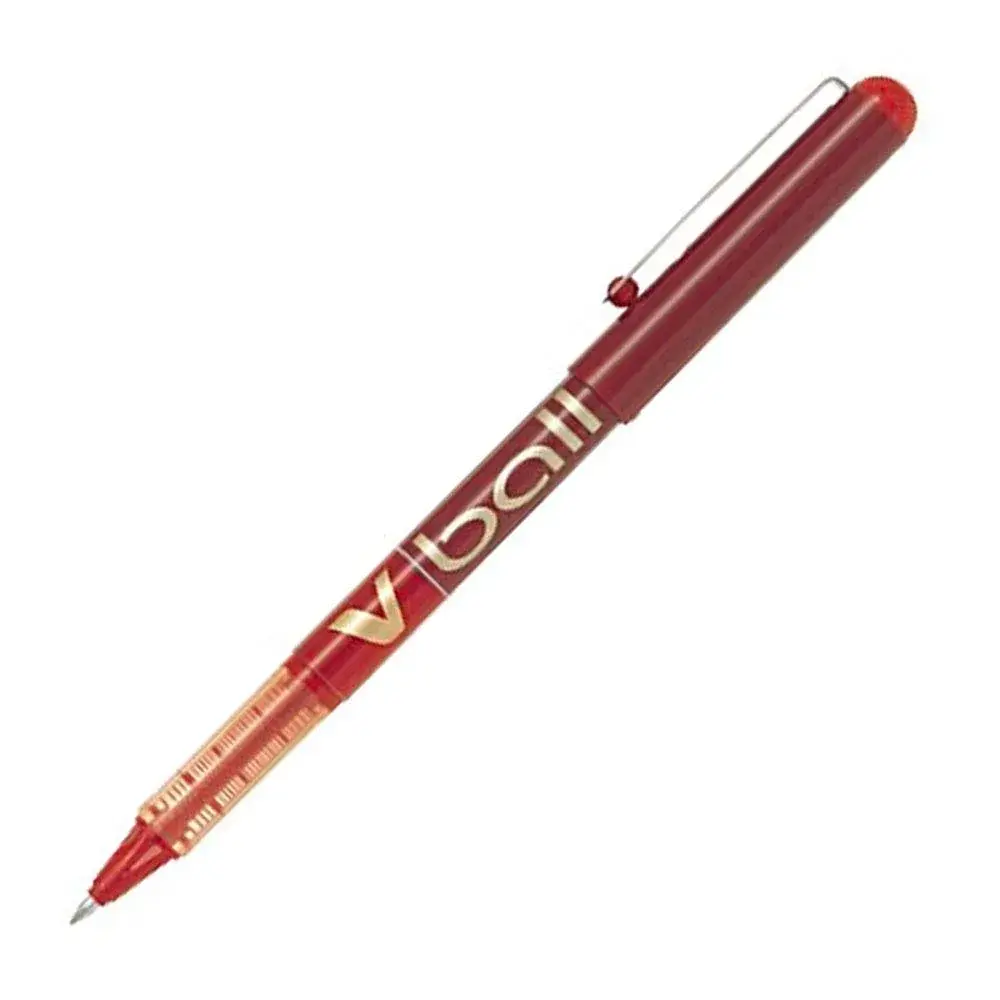 Pilot Vball 7 Liquid Ink Rollerball Pen 0.7mm Tip, Red (Box of 12) | Smooth Ink Flow - main product image