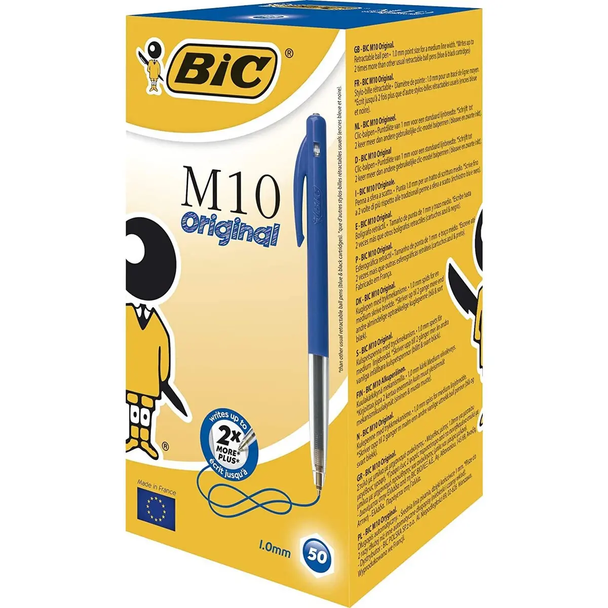 BIC Ballpoint Pens Blue 50 Pack | Smooth Ink Flow & Long-Lasting (70-120 chars) - main product image
