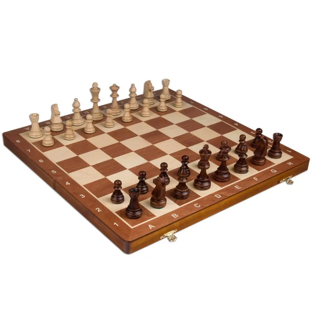 Wegiel Handmade European Professional Tournament Chess Set 52cm x 52cm (21" x 21") | Crafted in Poland from Farm-Grown Wood - main product image