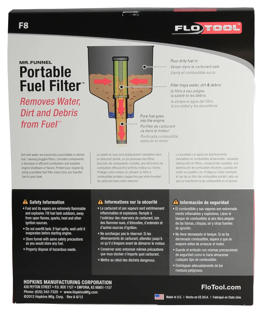 Mr. Funnel AF8CB Fuel Filter Funnel 19 Liters (5 Gallons Per Minute) | Removes Water, Dirt, and Debris from Fuel - view 8