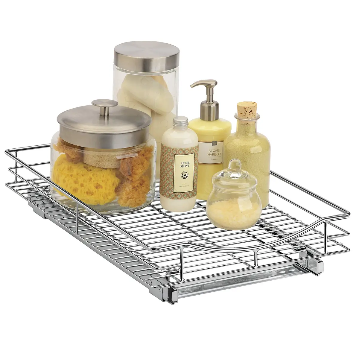 LYNK PROFESSIONAL Pull Out Cabinet Organizer 11" W x 21" D Chrome | Heavy-Duty Kitchen Drawer - view 8