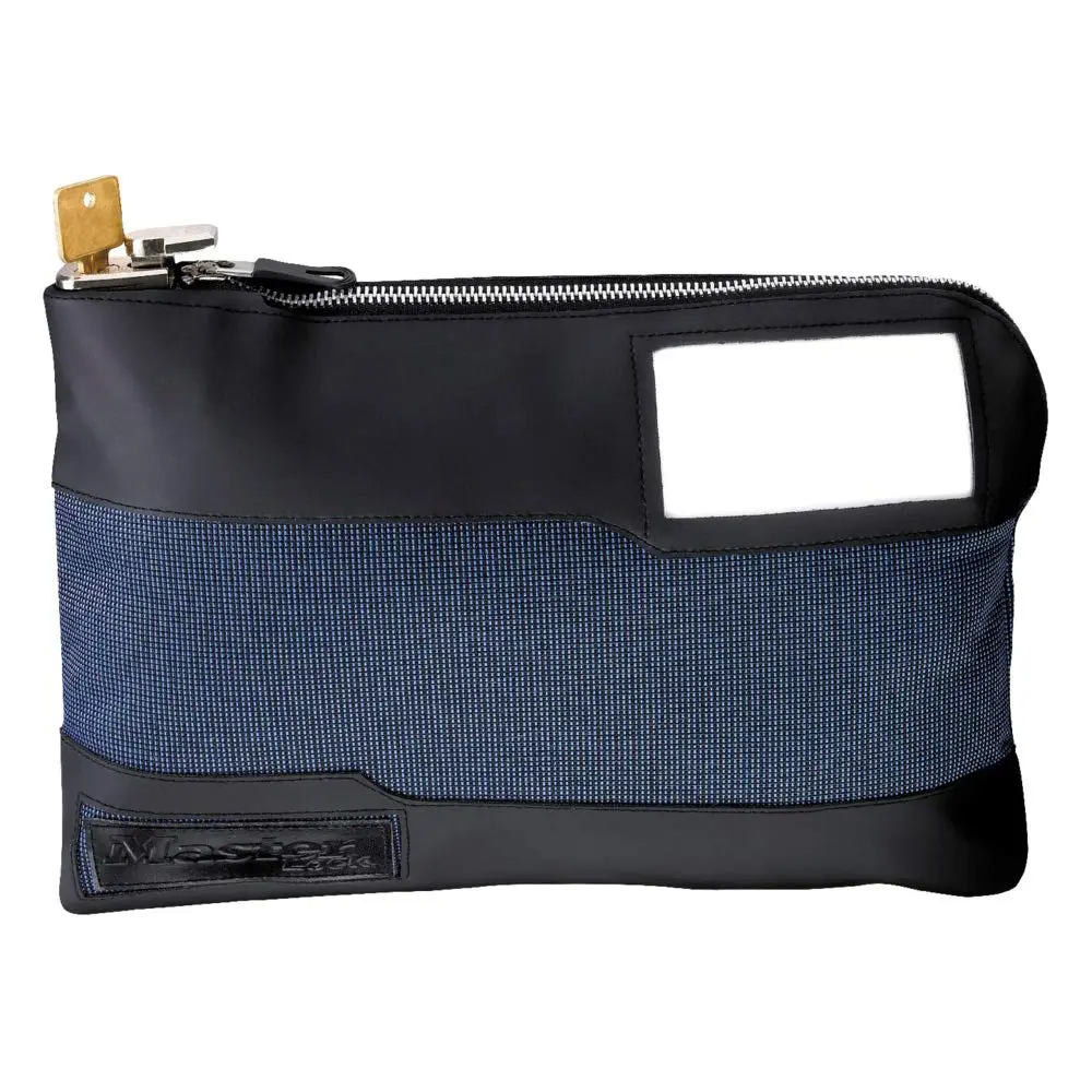 Master Lock 7120D Key Lock & Zipper Money Bag 29cm (11.5 inch) Blue | Secure Cash & Document Transport - main product image