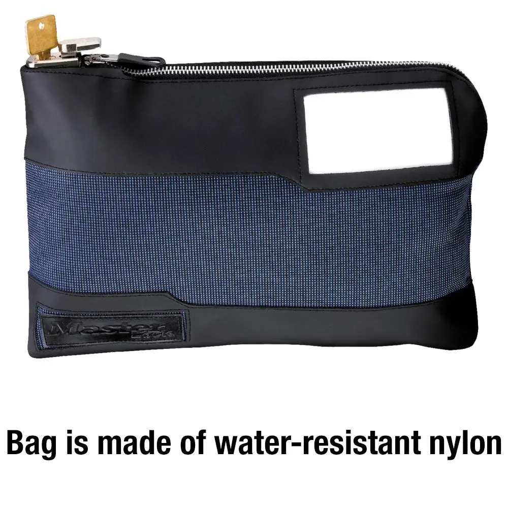Master Lock 7120D Key Lock & Zipper Money Bag 29cm (11.5 inch) Blue | Secure Cash & Document Transport - view 4