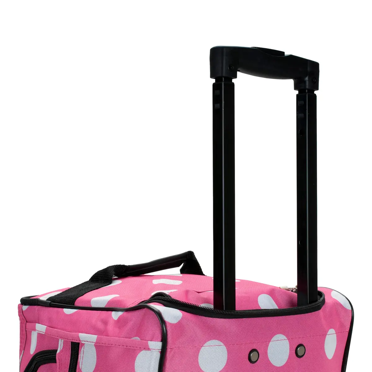 Rockland 22" Pink Dot Polyester Rolling Duffel Bag | Heavy Duty Wheels & Spacious Main Compartment - view 5