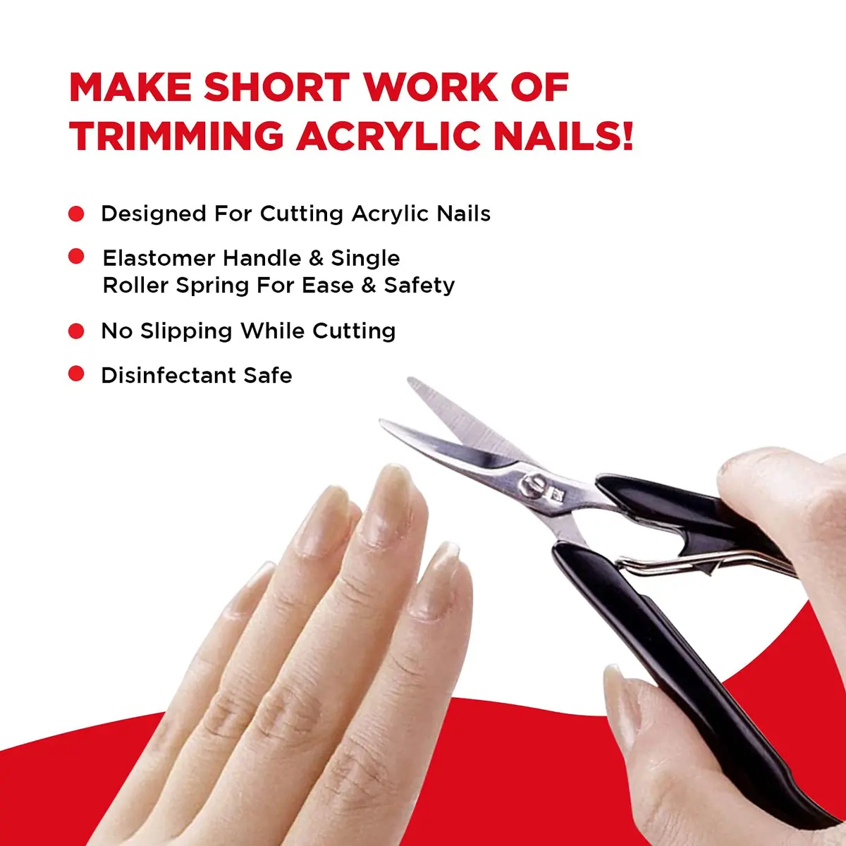Seki EDGE Acrylic Nail Scissors SS-201, 1 Count (Pack of 1) | Precision Cutting for Acrylics - view 3