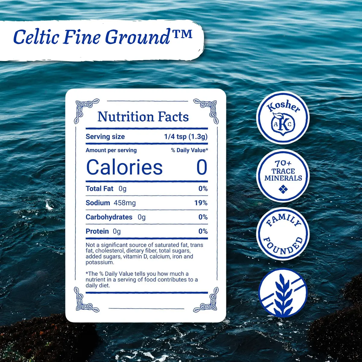 Celtic Sea Salt Fine Ground, Unrefined Mineral Salt for Cooking, 8 oz | Natural minerals, balanced flavor, premium quality - view 4