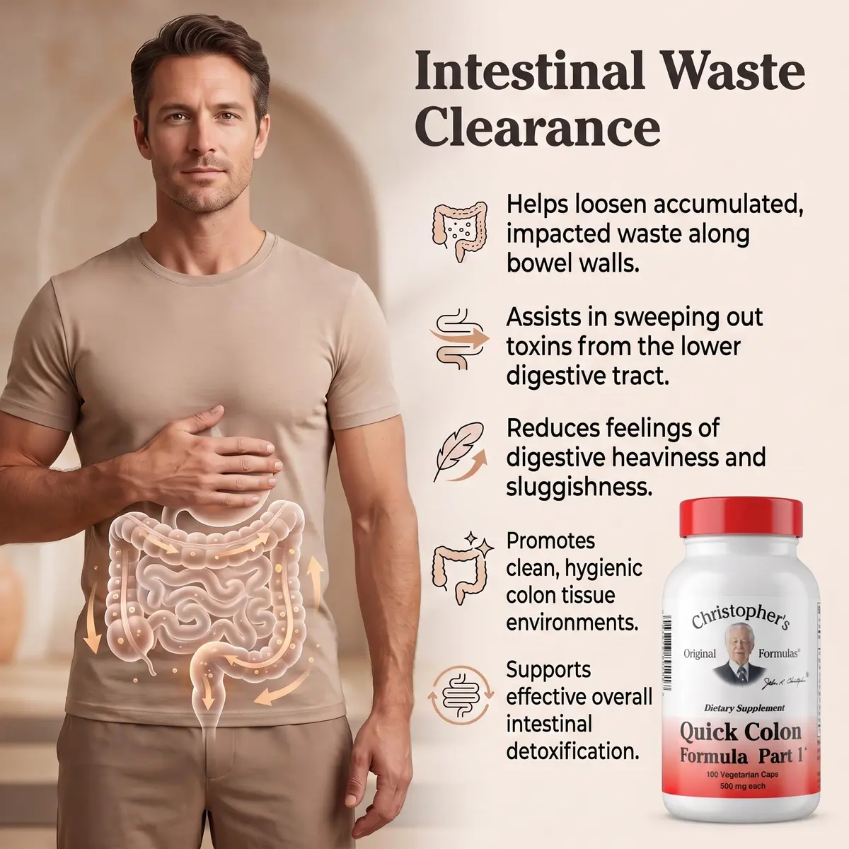 Christopher's Original Formulas Quick Colon Part 1 100 Veg Caps | Supports Digestive Wellness - view 5