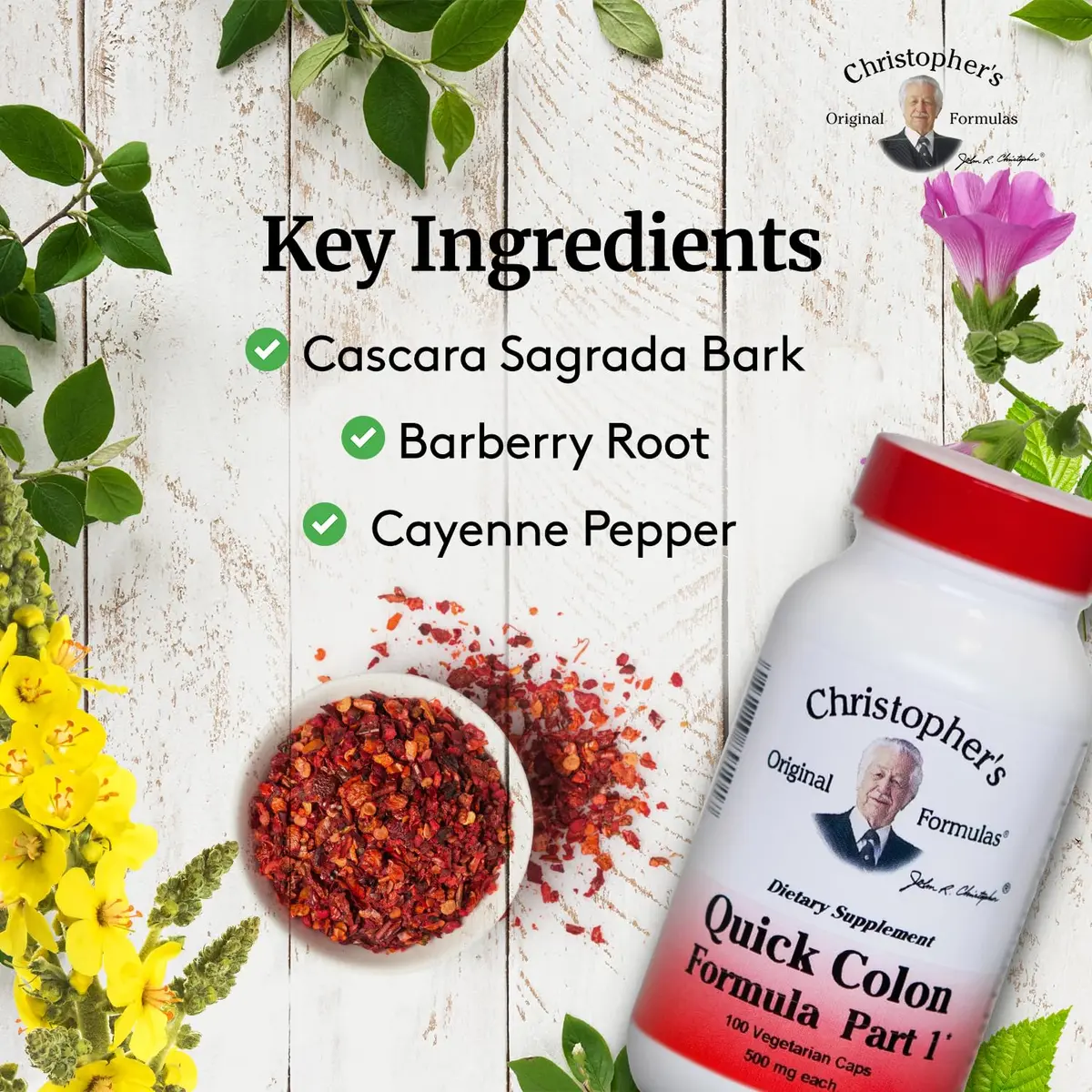 Christopher's Original Formulas Quick Colon Part 1 100 Veg Caps | Supports Digestive Wellness - view 6