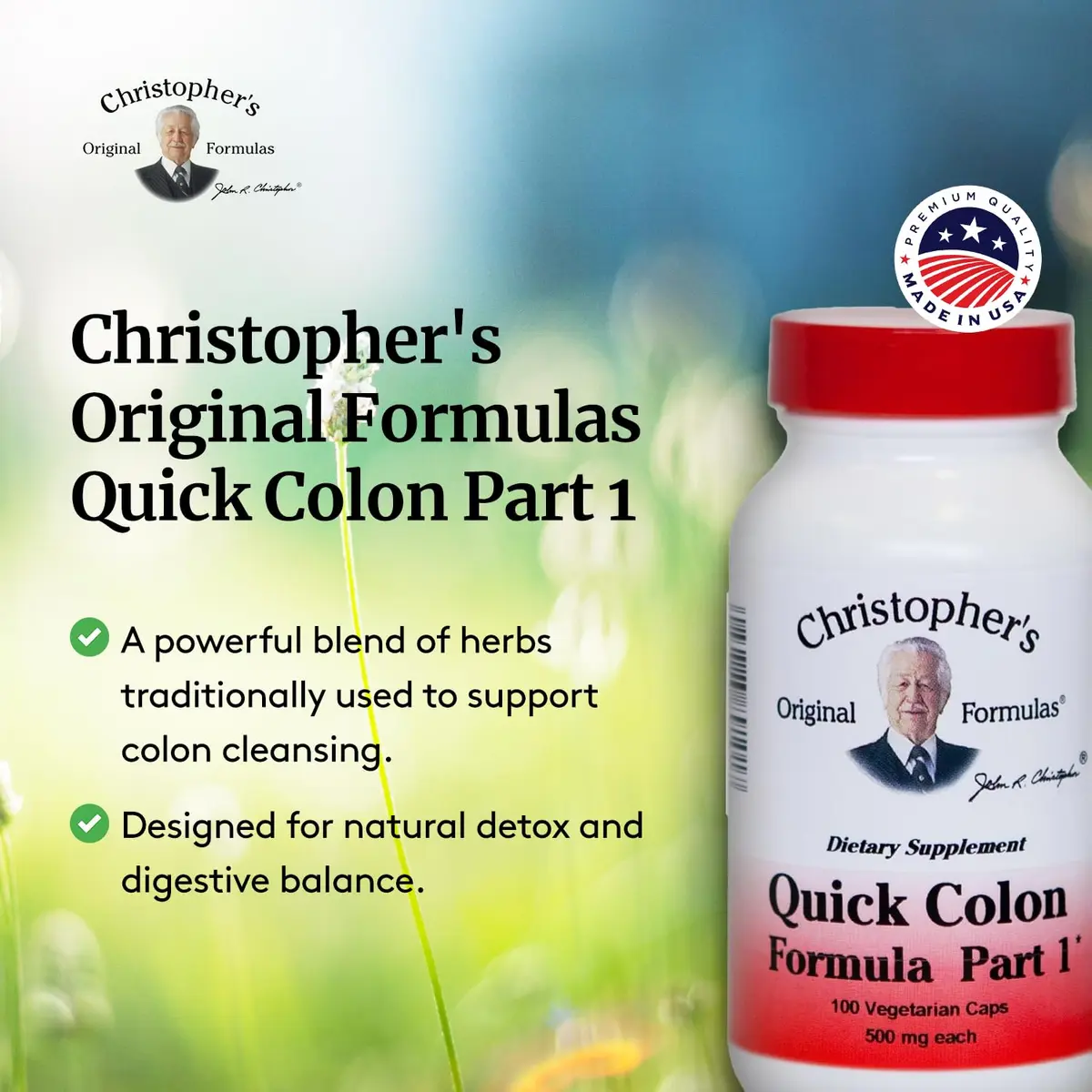 Christopher's Original Formulas Quick Colon Part 1 100 Veg Caps | Supports Digestive Wellness - view 4