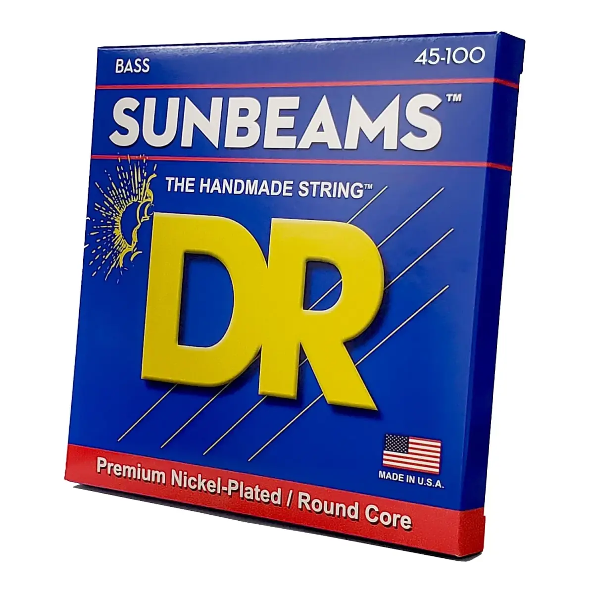 DR Strings Sunbeam Nickel Plated Round Core Bass Strings 45-100 (Set of 4) | Traditional Tone for Electric Bass - main product image