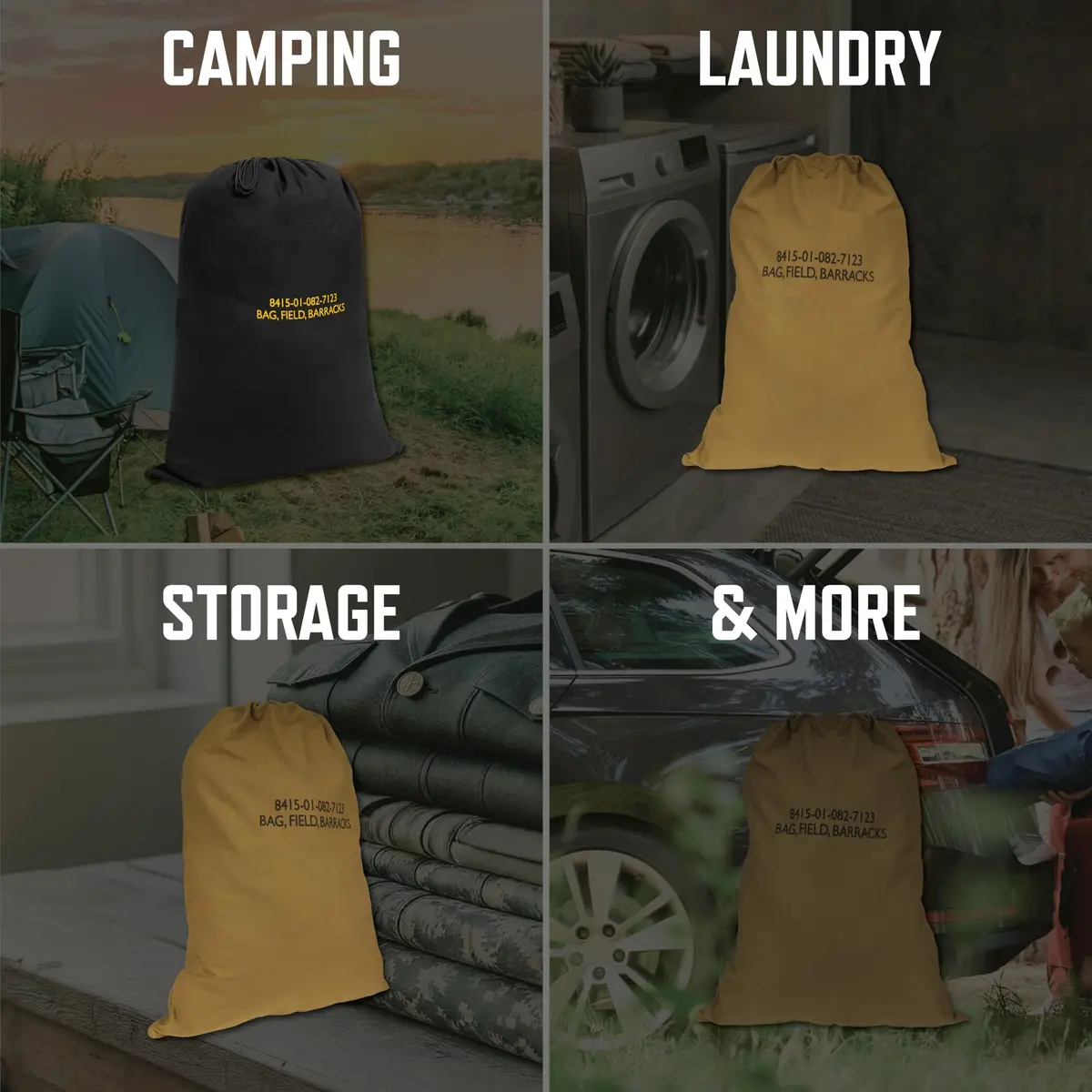 Rothco Barracks Bag, Heavyweight Cotton Canvas, Olive Drab, 18" x 27" | Rugged & Water-Resistant - view 5