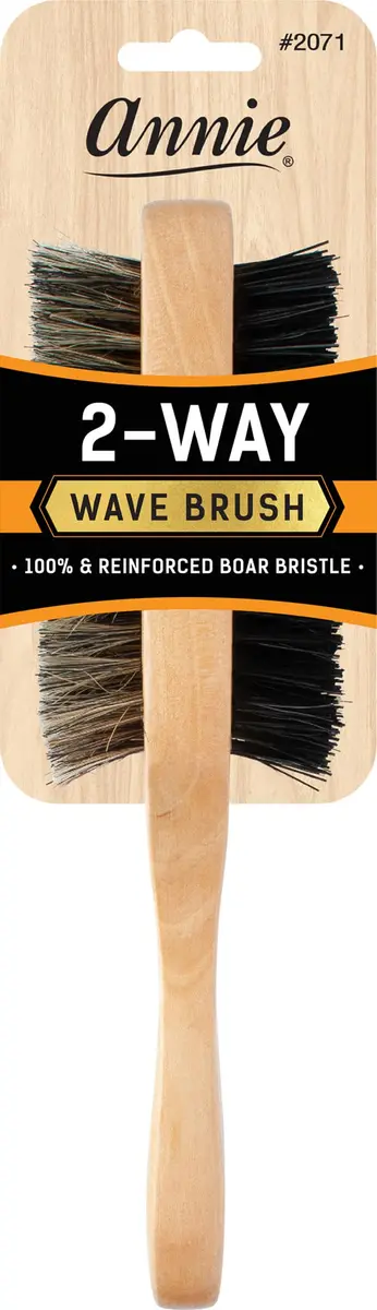 Annie 2-Way Wave Brush 2071, Double Sided Boar Bristle Slick Back Brush | For Waves & Slick Backs - main product image