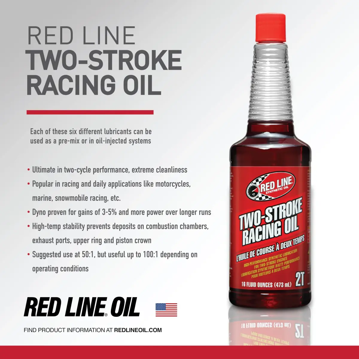 Red Line 40603 Two-Stroke Racing Synthetic Oil 16 Ounce (12 Pack) | High Performance Engine Lubricant - view 5