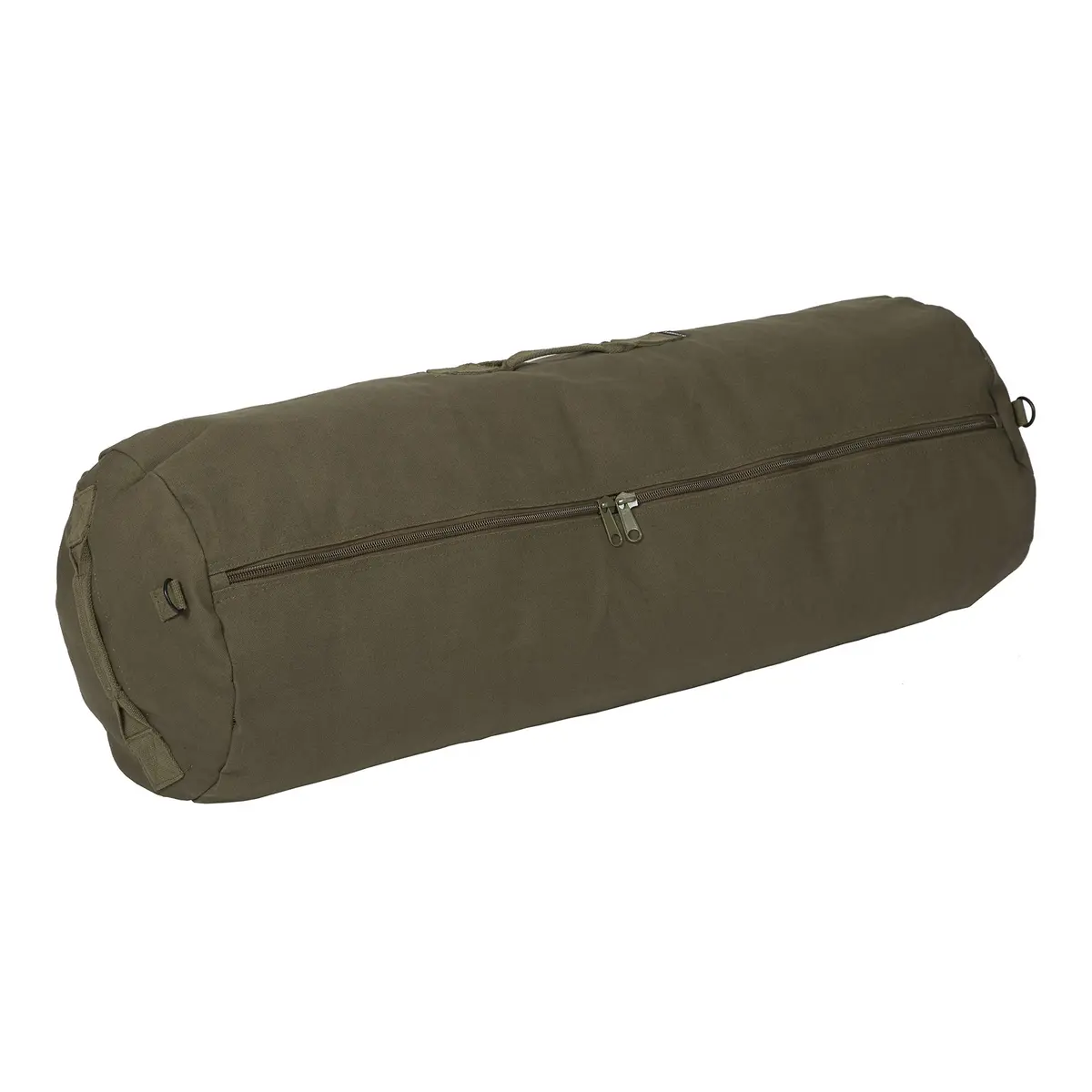 Stansport Zippered Canvas Deluxe Duffel Bag - O.D. Green 36" x 21" | Heavy-duty cotton canvas for active travel - view 2