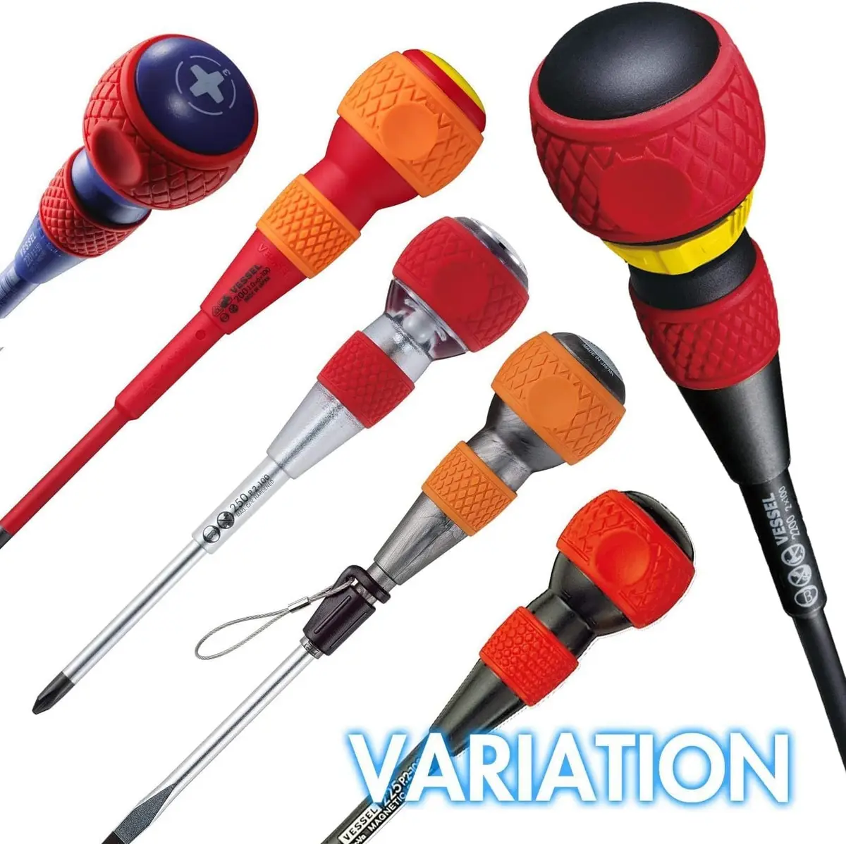 VESSEL Ball Grip Driver +2 x 150mm (6 inch) Magnetic Tip | Professional Power Distribution Tool - view 6