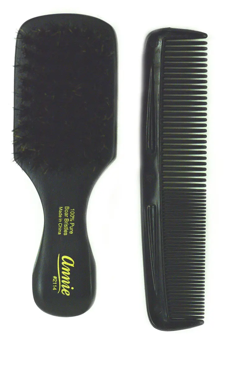Annie Mini Pocket Combo Brush #2114 Natural Boar Bristles Hair Comb 17cm (6.7in) | Detangles & Smoothes Hair - main product image