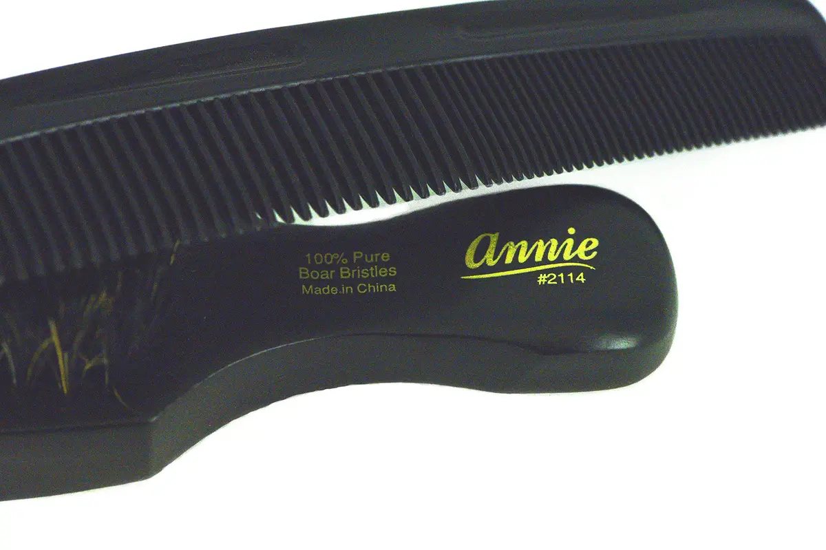 Annie Mini Pocket Combo Brush #2114 Natural Boar Bristles Hair Comb 17cm (6.7in) | Detangles & Smoothes Hair - view 4