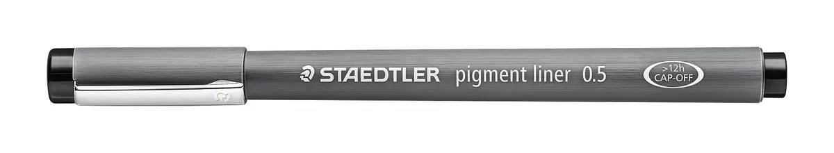STAEDTLER Pigment Liner, Fineliner Pen for Drawing, Drafting, Journaling, 0.5mm | Long-lasting, Lightfast Ink, 10 Pack - main product image