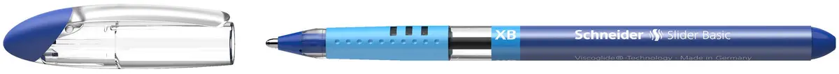 Schneider Slider Basic XB Ballpoint Pen, 1.4mm Blue Ink, Box of 10 Pens | Viscoglide Technology - view 8