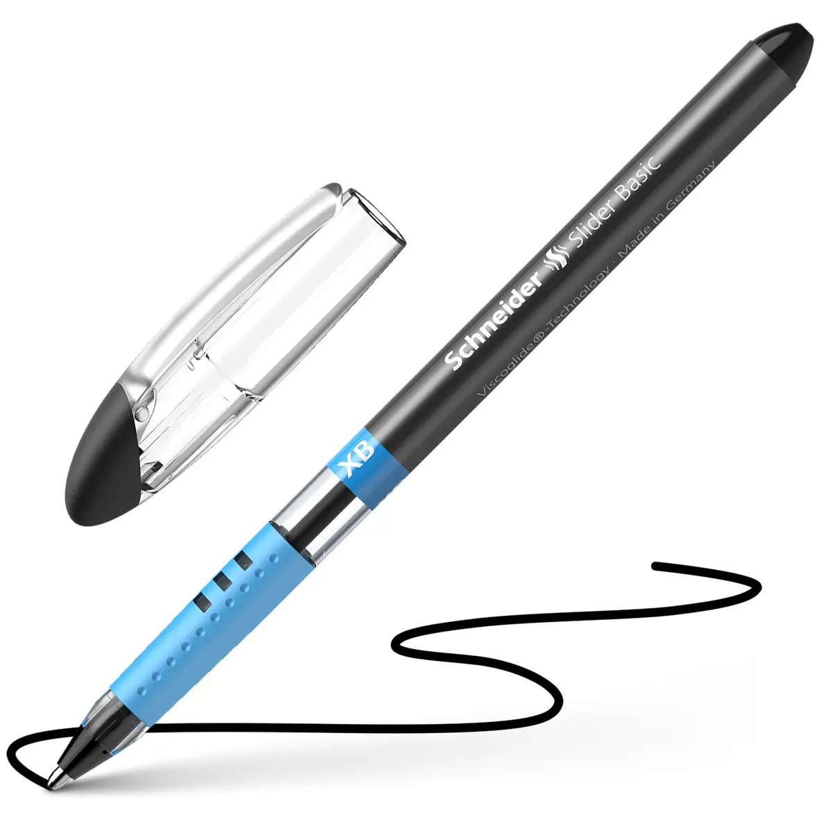 Schneider Slider Basic XB Ballpoint Pen 1.4mm Black Ink (10-Pack) | Smooth Viscoglide Ink Flow - view 4