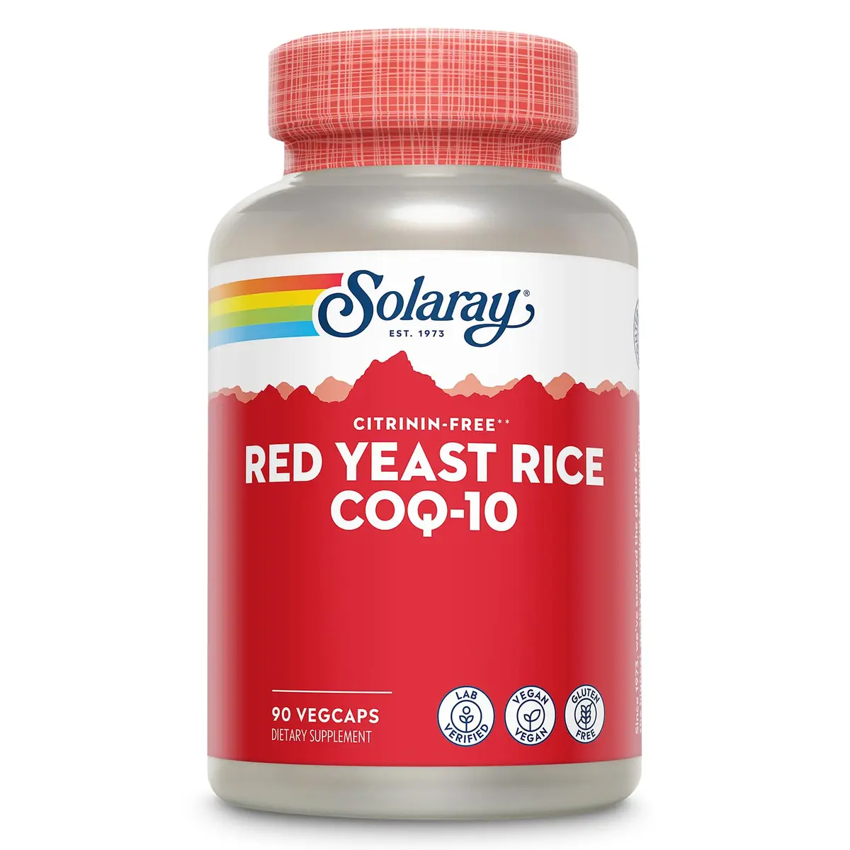 SOLARAY Red Yeast Rice with CoQ10 & Niacin | Supports Heart & Cardiovascular Health, 90 VegCaps - main product image
