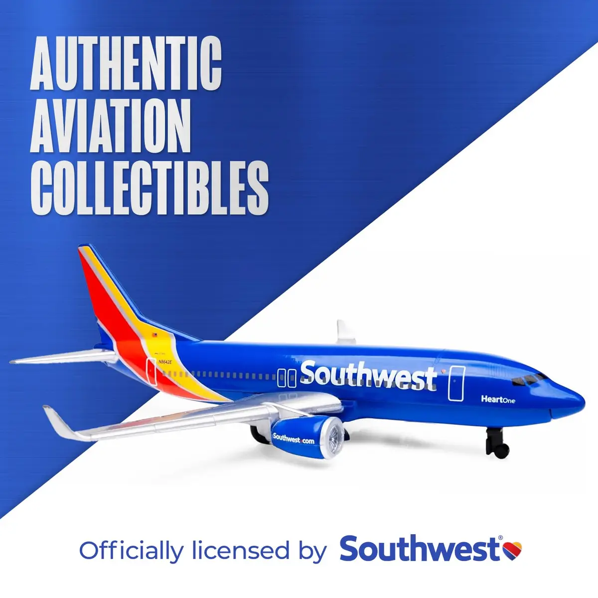 Daron Southwest Single Plane Die-cast Toy Model Airplane | Authentic Southwest Airline Replica for Kids & Collectors - view 3