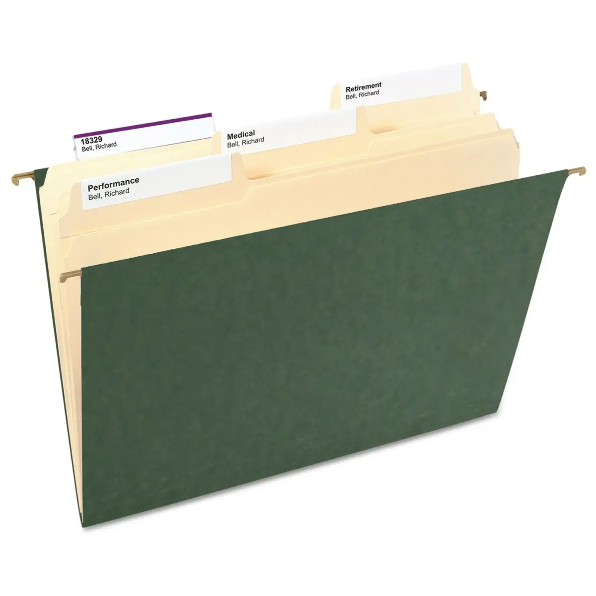 Smead Hanging File Folder, Letter Size, Standard Green, 25 per Box | Acid-Free Paper for Long-Term Storage - view 2