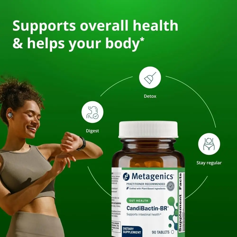 Metagenics CandiBactin-BR Berberine HCl 400 mg Gut Support, 90 Tablets | Gut Health & Detox Support - view 4