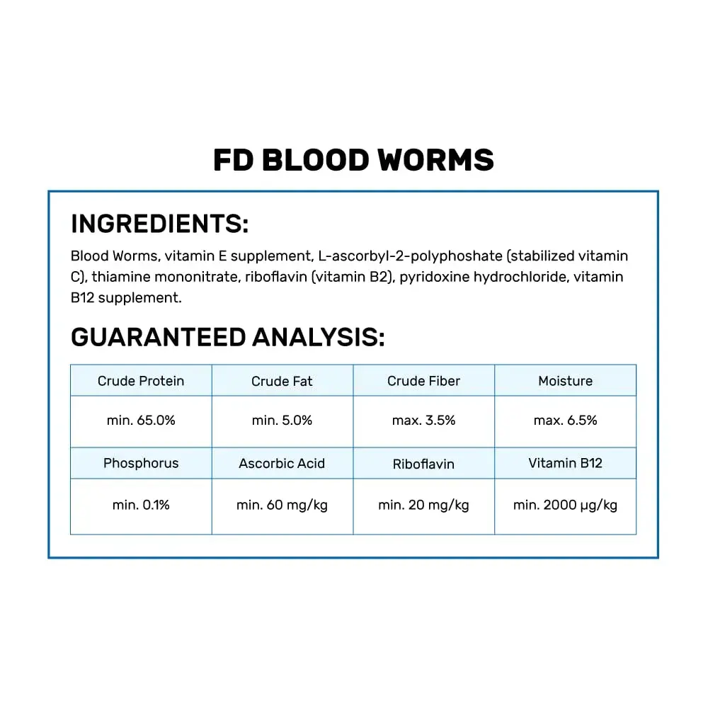 Hikari Bio-Pure Freeze Dried Blood Worms 45g (1.58 oz) | Premium Fish Treat for Tropical & Freshwater Fish - view 4