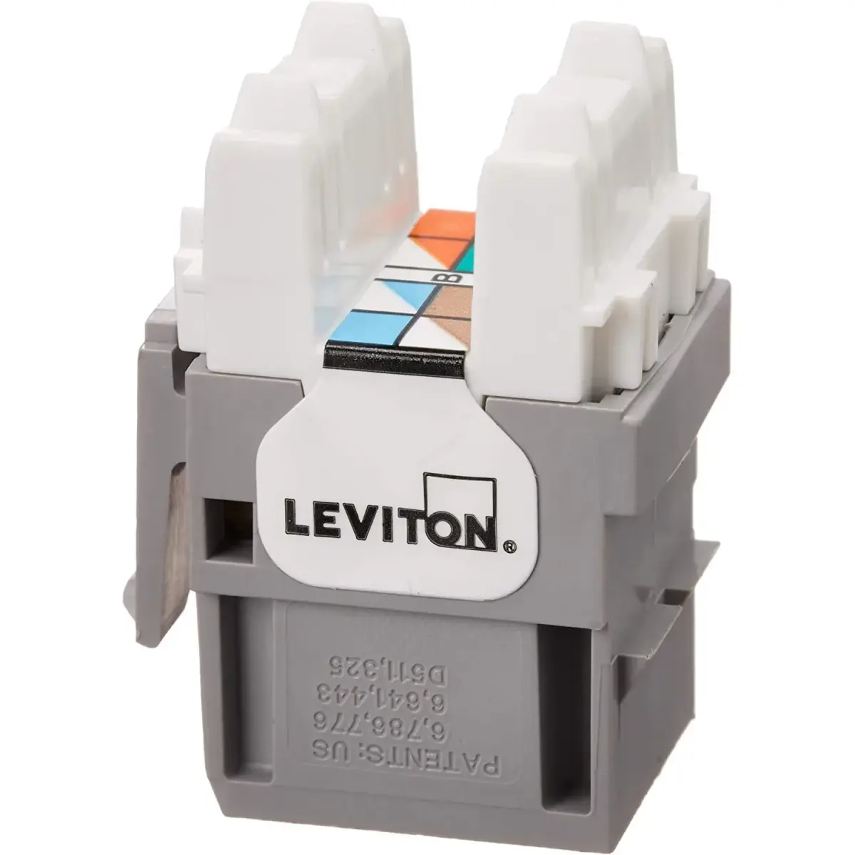 Leviton Extreme Quick Port Connector, 25-Pack, Gray | TIA/EIA Category 6 Certified - main product image