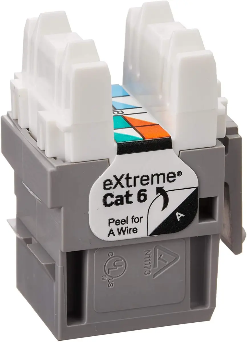 Leviton Extreme Quick Port Connector, 25-Pack, Gray | TIA/EIA Category 6 Certified - view 2