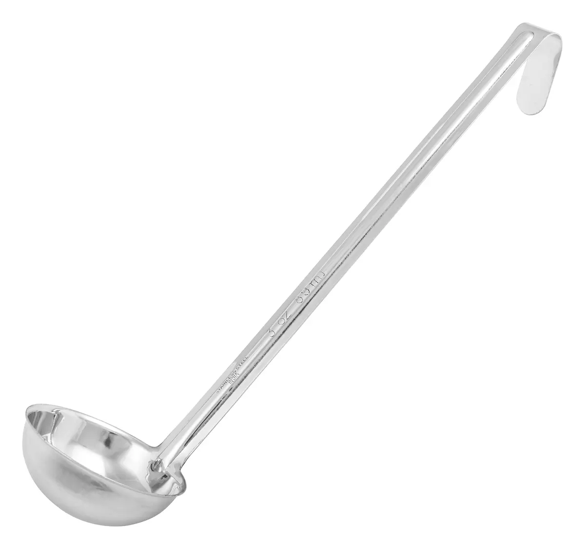 Winco 3 oz Stainless Steel Ladle | Heavy-Duty Commercial Kitchen Tool (70-120 chars) - main product image