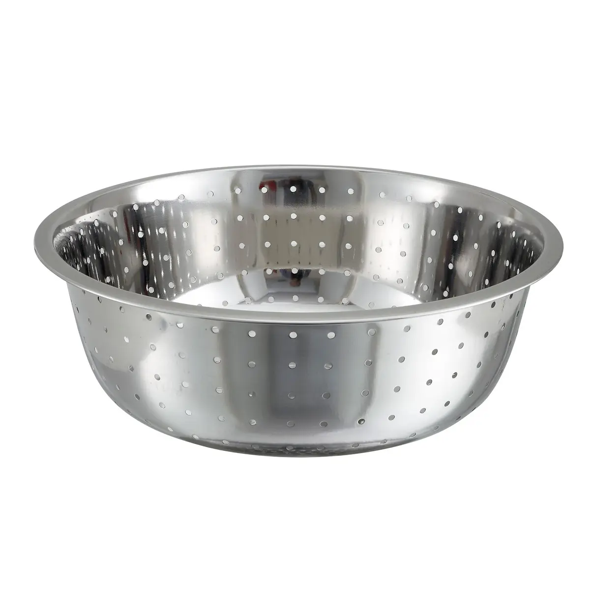 Winco Stainless Steel Chinese Colander 15" | Durable, Rust-Resistant Kitchen Essential - main product image