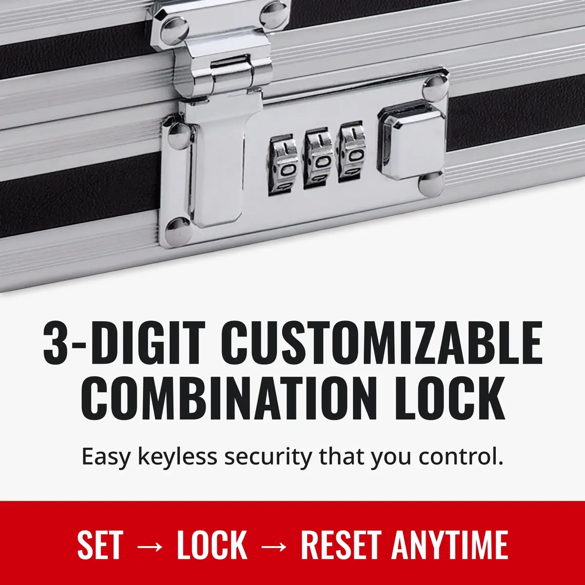 Vaultz Locking Storage Clipboard with Combination Lock, Black | Secure Office & Field Organizer - view 5