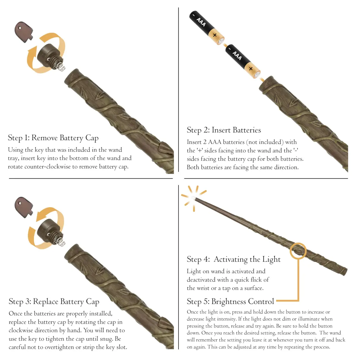 The Noble Collection Hermione Granger's Illuminating Wand 34cm (13.4in) | Officially Authorized by Warner Brothers - view 6