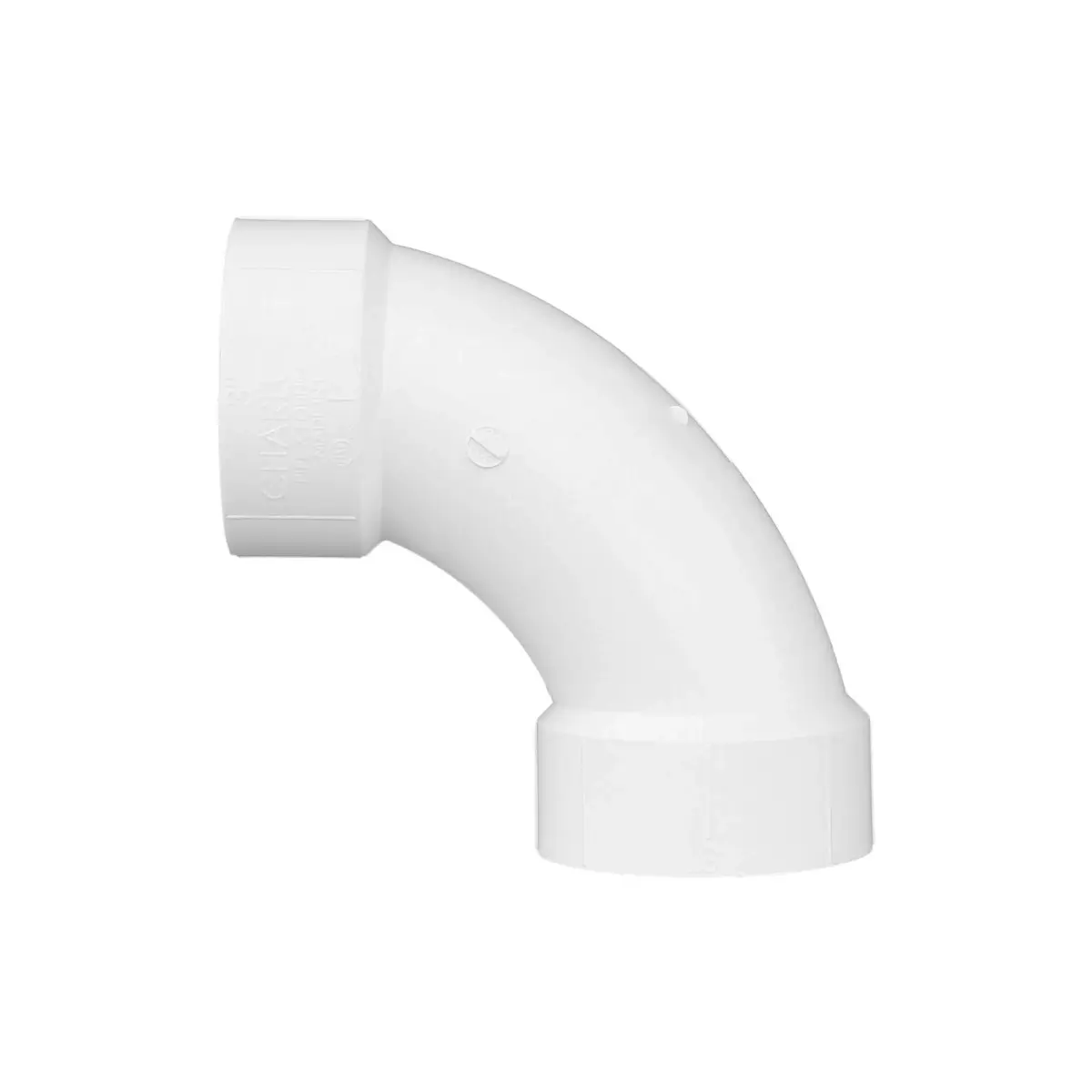 Charlotte Pipe 3" Long Sweep PVC DWV Pipe Fitting - 1/4" Bend, Schedule 40, White | Non-Pressure Drain, Waste, Vent - view 5