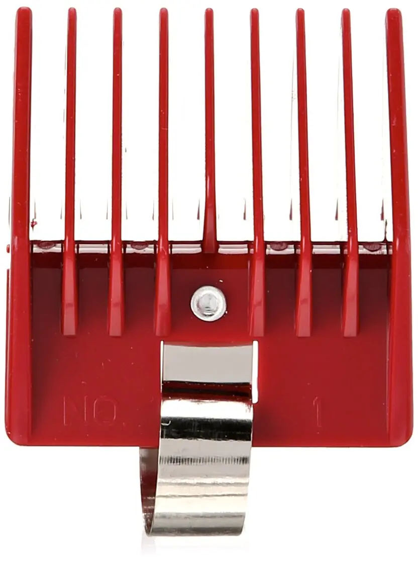 Speed O Guide No 1 Clipper Comb, Red | Precise Cut & Universal Fit for All Clippers - main product image