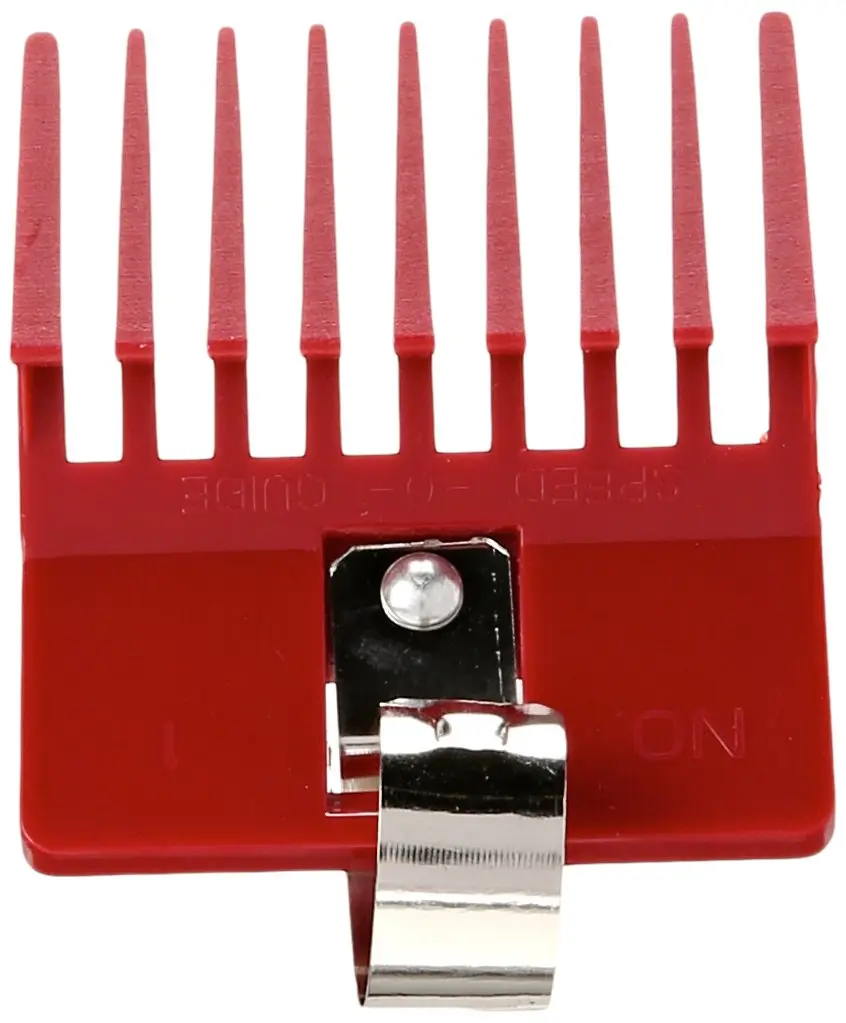 Speed O Guide No 1 Clipper Comb, Red | Precise Cut & Universal Fit for All Clippers - view 2