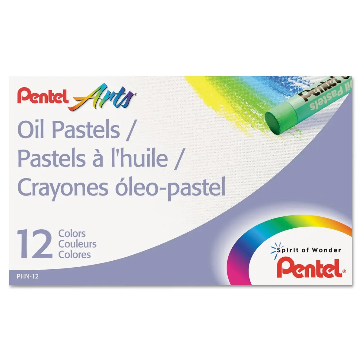 Pentel Arts Oil Pastels 12 Color Set (PHN-12) 0.44 kg (0.97 lb) | Certified AP Non-Toxic - view 2