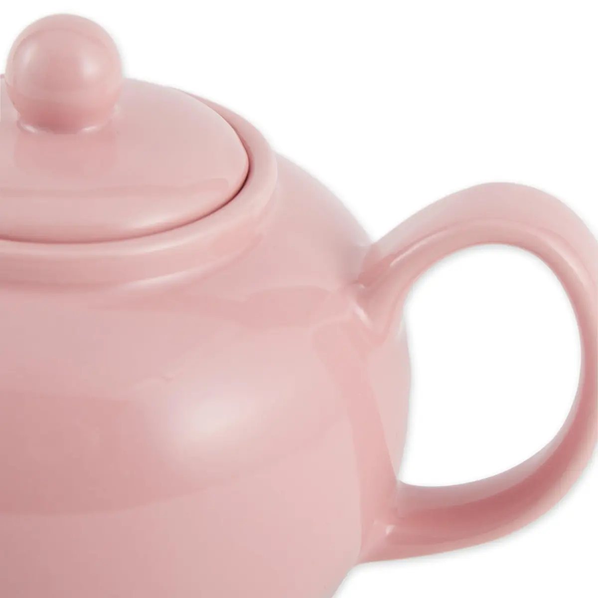 RSVP International Stoneware Teapot Collection, Microwave & Dishwasher Safe, 42 oz, Pink - view 2