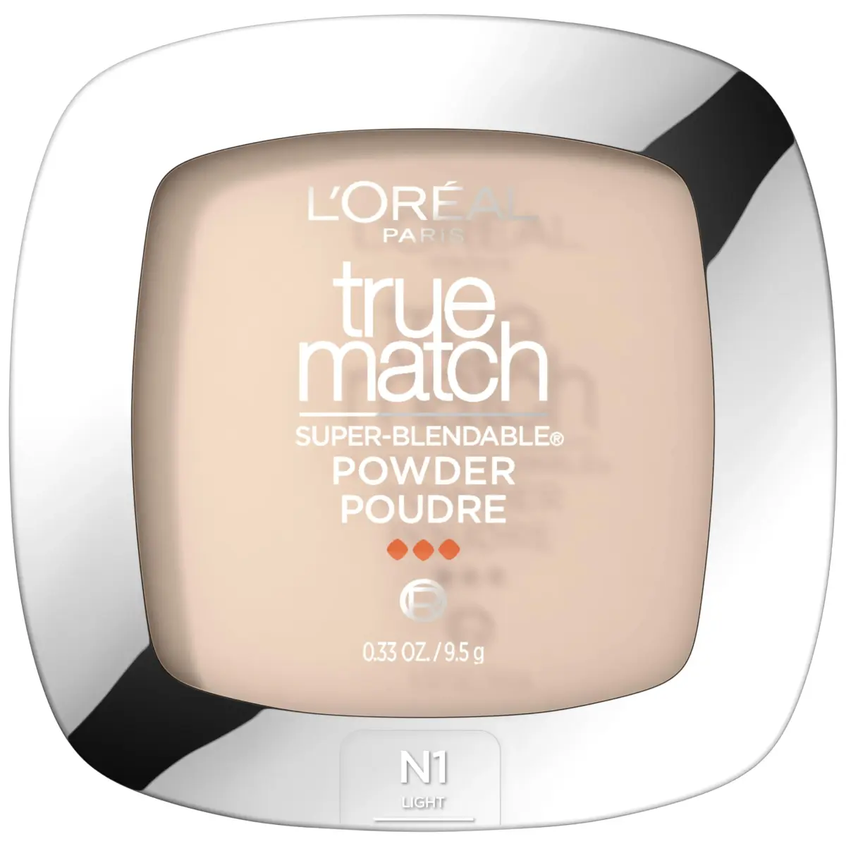L'Oreal Paris True Match Super Blendable Oil-Free Powder Foundation N1 Light - Perfectly Matches Skin Tone - main product image