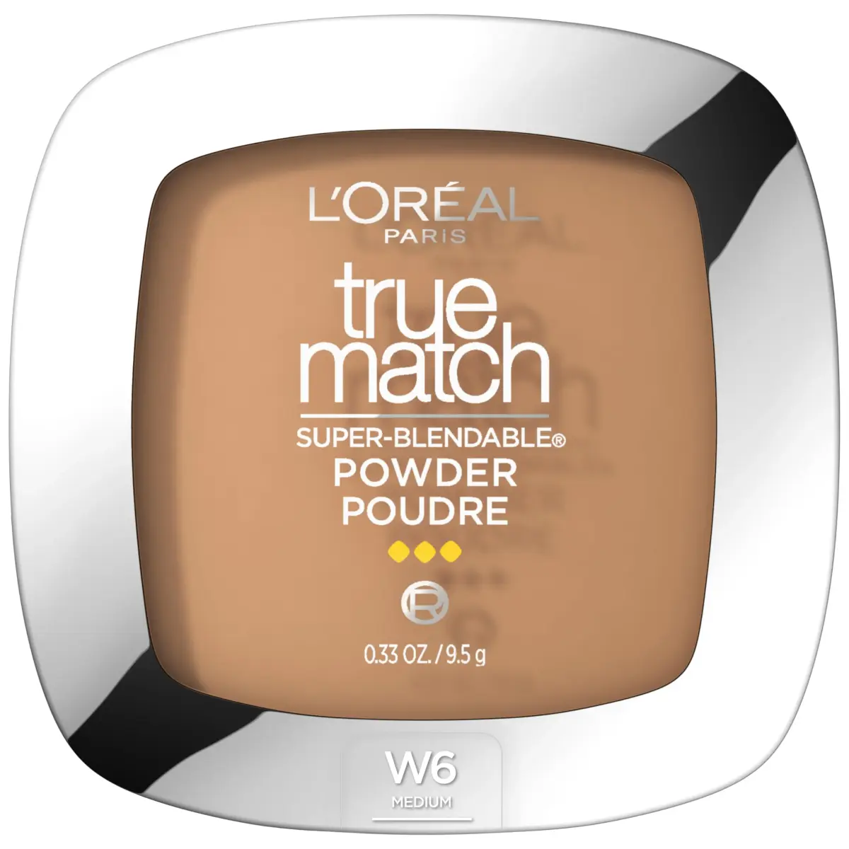 L'Oreal Paris True Match Super Blendable Powder Foundation W6 Medium - Oil-Free, Natural Finish - main product image