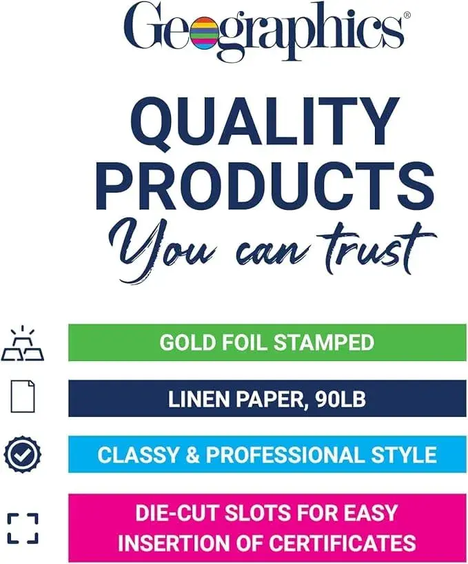 Geographics Award Certificate Paper - Silver Foil Flourish Border 12 Sheets (8.5 x 11 in) - view 5