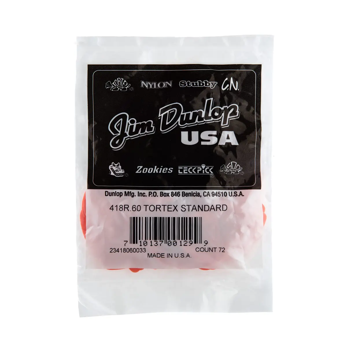 Jim Dunlop Tortex Standard Pick .60MM | Bright, Snappy Attack, Durable, Made in USA - view 9