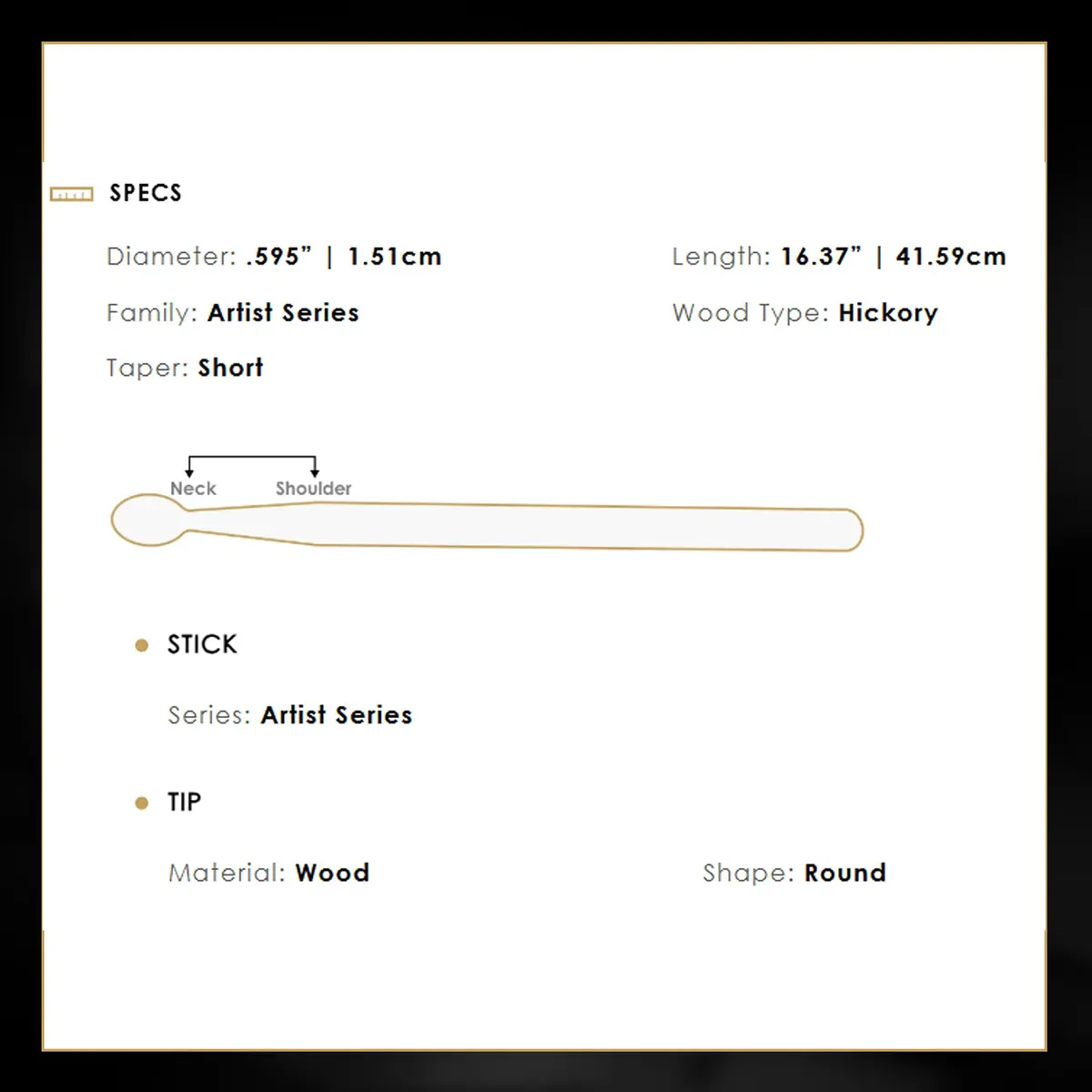 Zildjian Travis Barker Artist Series Drumsticks | Hickory Wood, Round Tip, White Finish - view 6