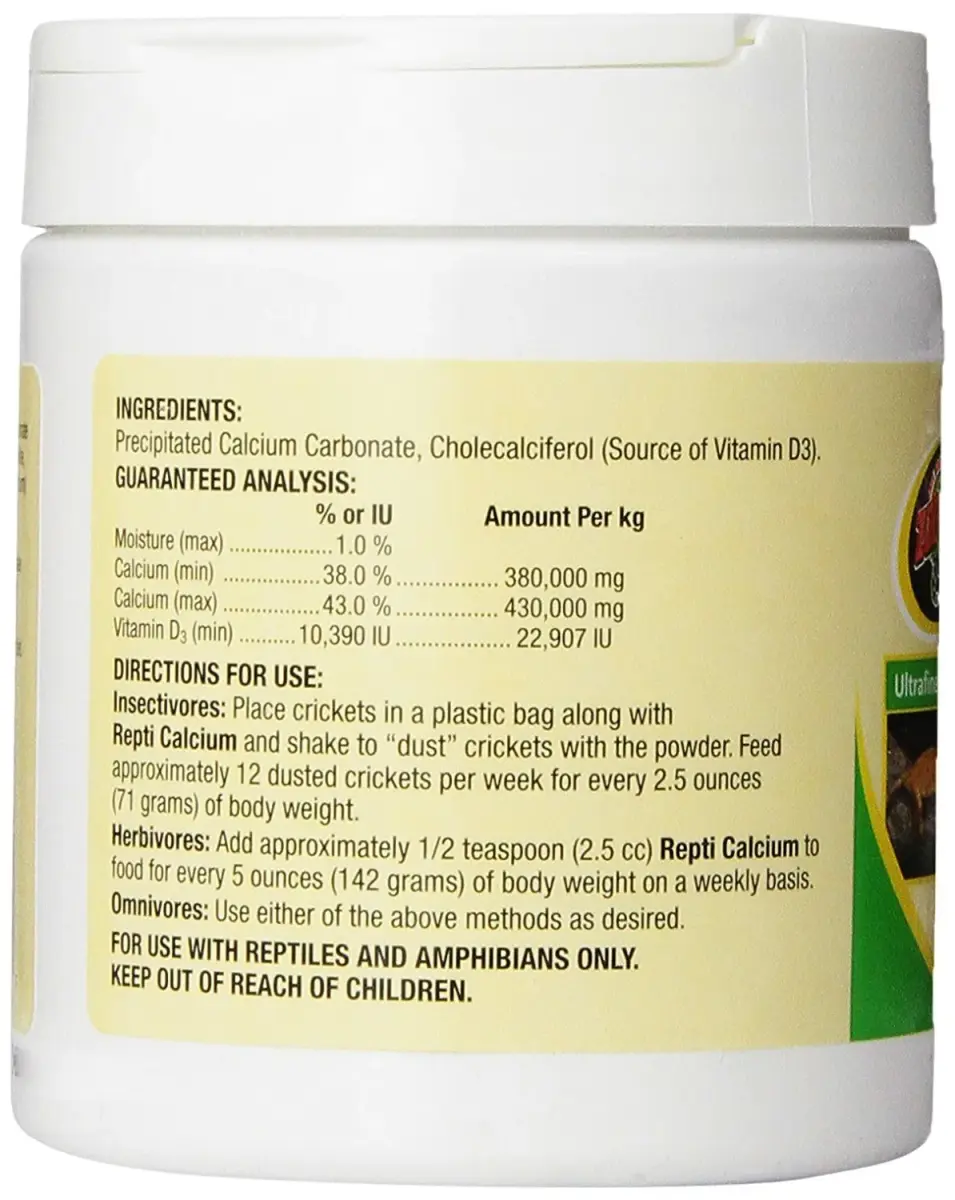 Zoo Med Reptile Calcium with Vitamin D3 Powder 227 g (8 oz) | Essential for Reptile Bone Health - view 2